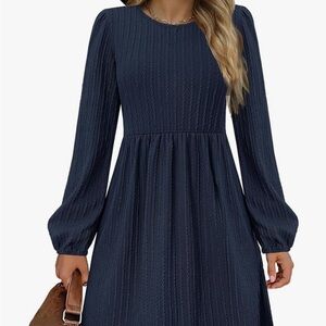 Navy blue nursing dress size L NWT